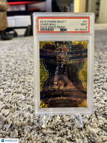 Lonzo Ball Gold Disco Prizm /10, Psa 9