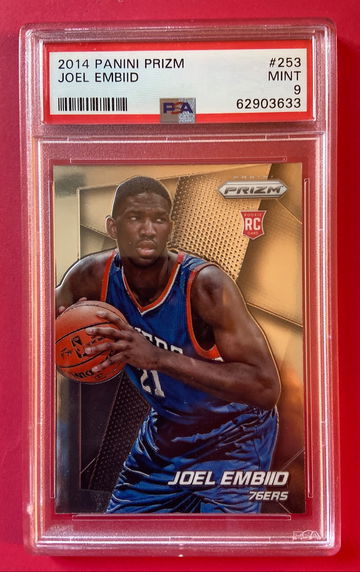 2014 Panini Prizm Joel Embiid Rookie #253 PSA 9 MINT (62903633)