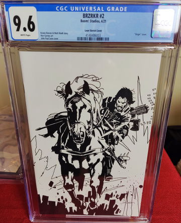 BRZRKR #2 - CGC 9.6 - 1:250 - Leon Sketch Virgin Cover
