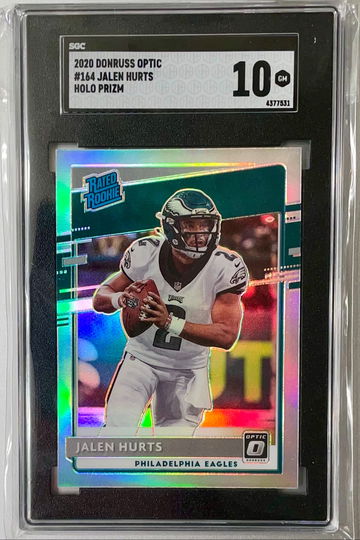 2020 Optic Holo Rated Rookie 164 Jalen Hurts SGC 10