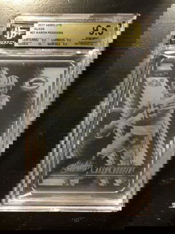 2017 Panini Absolute Glass Aaron Rodgers BGS 9.5 True Gem+ SSP Case Hit #21 Card