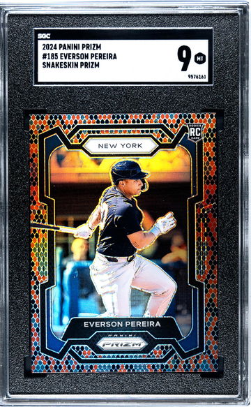 2024 Panini Prizm Snakeskin Prizm Everson Pereira #185 RC SGC 9