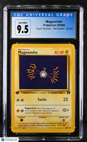 Team Rocket Magnemite 1st Edition CGC 10 #60/82