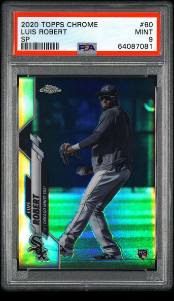 💎⚾️ 2020 Topps Chrome #60 LUIS ROBERT SP Photo Variation Refractor PSA 9 🦁🔥