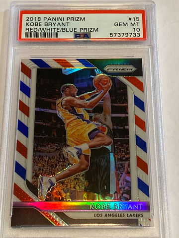 2018 panini prizm Kobe Bryant red/white/blue prizm