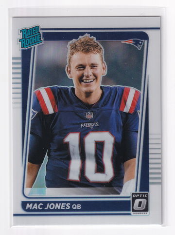 2021 Panini Donruss Optic MAC JONES SILVER HOLO VARIATION RC RATED ROOKIE #206 