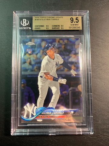 Gleyber Torres 2018 Topps Chrome Update Rookie BGS 9.5