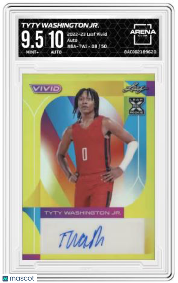 2023 2022-23 Leaf Vivid TyTy Washington Jr. #BA-TWJ Auto /50 Arena Club 9.5 Auto 10