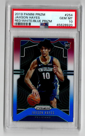2019-20 Prizm Red White Blue Jaxson Hayes PSA 10