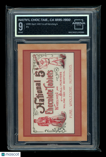 1995 Dart 100 Yrs of Hershey's National Chocolate Tablets National Chocolate Tablets, CA 1895-1900 #5 Arena Club 9