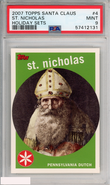 2007 TOPPS SANTA CLAUS ST NICHOLAS #4 HOLIDAY SETS PSA 9 MINT