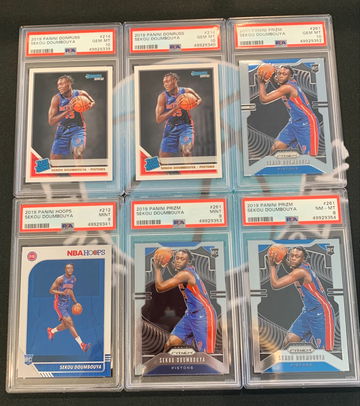 Sekou Doumbouya RC PSA LOT Prizm Hoops 