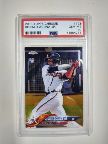 2018 Topps Chrome Ronald Acuna PSA 10 #193