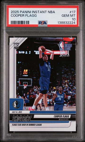 2025 Panini Instant NBA Cooper Flagg #17 /1 PSA 10