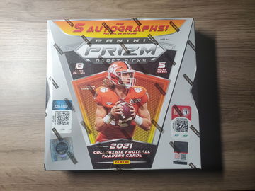 2021 Prizm Football Draft Picks Hobby Box 5 Autos