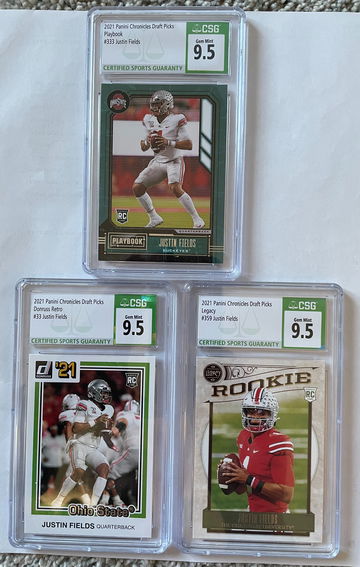 2021 DRAFT PICKS JUSTIN FIELDS 3 CARD LOT