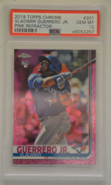 2019 Topps Chrome Vladimir Guerrero Jr Pink Refractor PSA 10