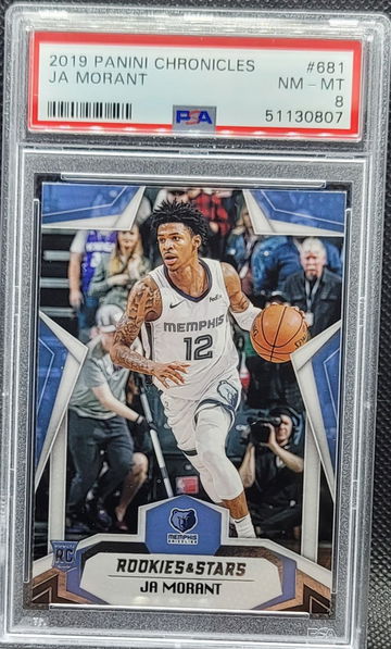 2019-20 Chronicles Rookies & Stars #681 Ja Morant Rookie RC PSA 8