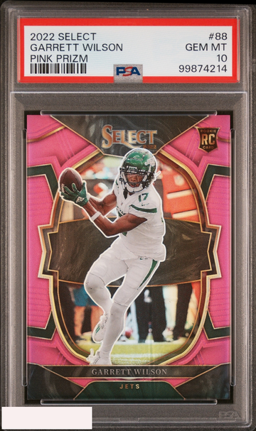 2022 PANINI SELECT GARRETT WILSON #88 PINK PRIZM ROOKIE RC 10 OF 10 PSA 10