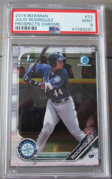 Julio Rodriguez 2019 Bowman Prospects Chrome #33 PSA 9