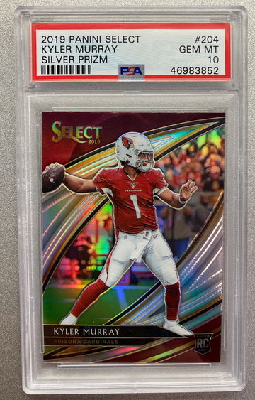 KYLER MURRAY 2019 SELECT FIELD LEVEL SILVER ROOKIE PSA 10 GEM MINT 