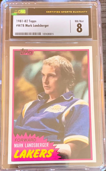 1981 - 82 Topps Basketball #78 WEST - Mark Landsberger  CSG 8 NM Mint  New Label