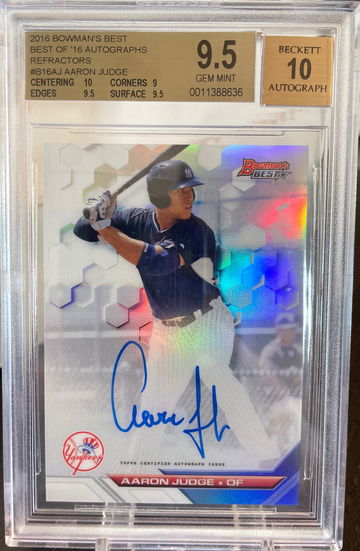 Aaron Judge 2016 Bowman’s Best Refractor Auto BGS 9.5/10