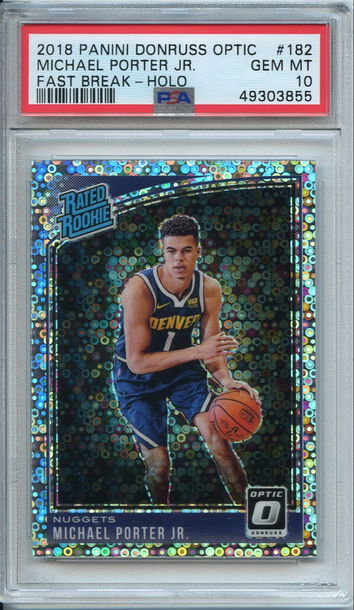 Michael Porter Jr. Optic Fast Break Rookie Holo PSA 10