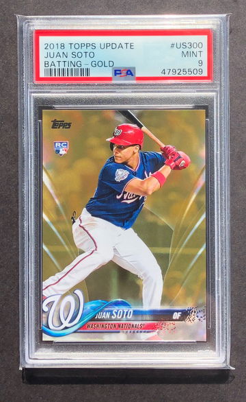 2018 Topps Update Gold Juan Soto PSA 9