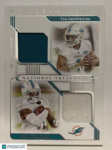 2020 Panini National Treasures Tua Tagovailoa DeVante Parker Patch /99