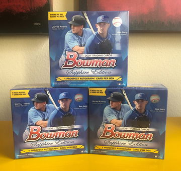 2021 Bowman Sapphire Edition MLB boxes x3