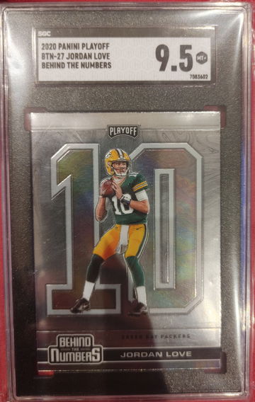 2020 Panini Playoff Behind The Numbers Jordan Love Rookie SGC 9.5