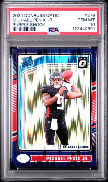 2024 Donruss Optic Rated Rookie Purple Shock Michael Penix Jr. #279 PSA 10