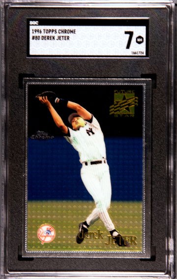 1996 Topps Chrome Baseball Derek Jeter #80 SGC 7