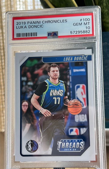 2019 PANINI CHRONICLES THREADS #100 Luka Doncic SECOND YEAR PSA 10 GEM MINT 🔥