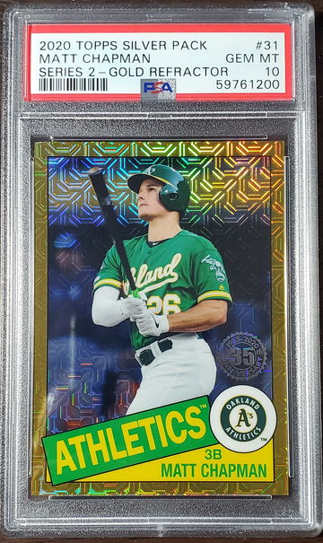 Matt Chapman 2020 Gold Refractor PSA 10