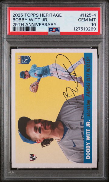 2025 Topps Heritage Bobby Witt Jr. #H25-4 PSA 10