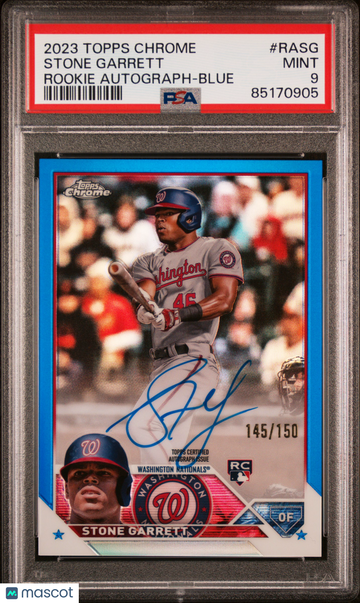 2023 Topps Chrome Rookie Autograph Stone Garrett #RASG PSA 9