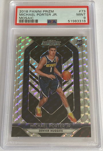 2018 Panini Mosaic Michael Porter Jr PSA 9