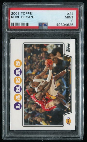 2008 Topps Kobe Bryant with Lebron James PSA 9