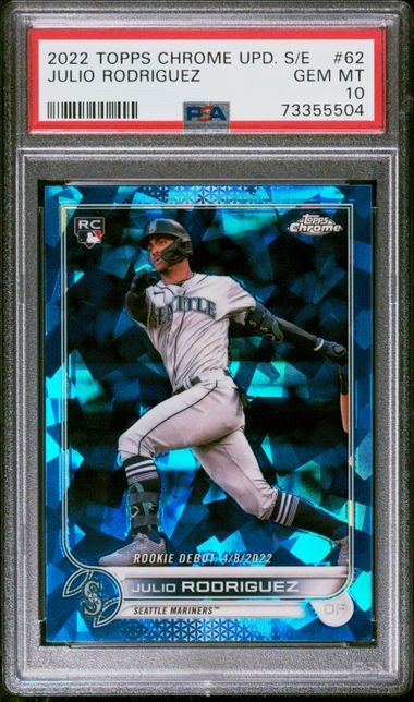 PSA 10 2022 Topps Update Sapphire Julio Rodriguez Debut