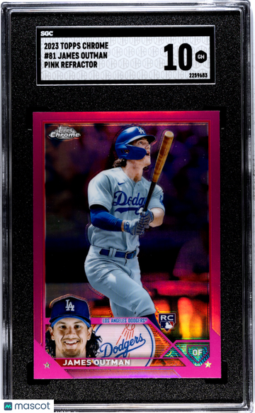 2023 Topps Chrome James Outman #81 Pink Refractor SGC 10