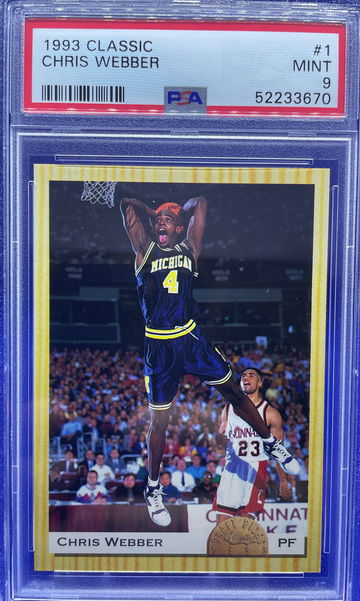 1993 Classic Draft Picks #1 Chris Webber Rookie RC PSA 9 MINT HOF Michigan