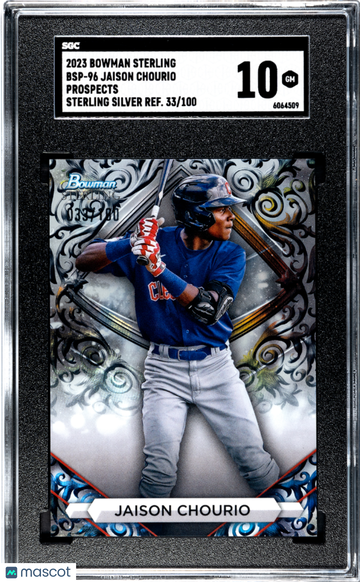 2023 Bowman Sterling Jaison Chourio #BSP-96 Pros. Silver Refractor /100 SGC 10