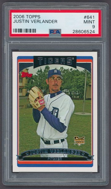 2006 Topps Justin Verlander #641 ROOKIE PSA 9 MINT