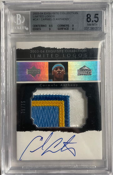 Exquisite Collection Limited Logos /75 Carmelo Anthony BGS 8.5