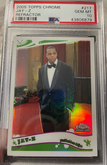 Jay-Z 2005 Topps Chrome Refractor 335/999 PSA 10 Pop 11