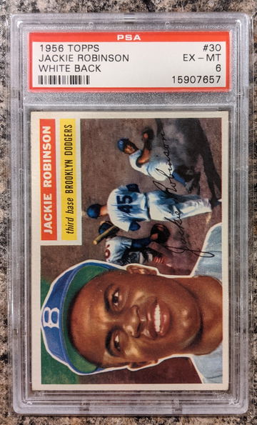 1956 Topps Jackie Robinson PSA 6 White Back PSA 6 Centered