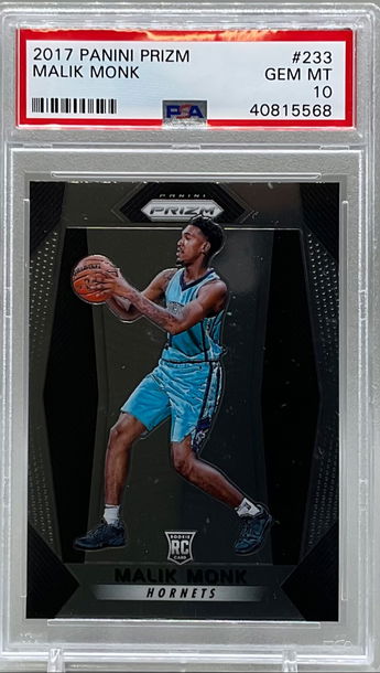 2017 Panini Prizm Malik Monk PSA 10 Gem Mint