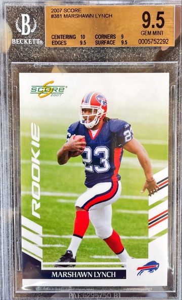 2007 Score Marshawn Lynch BGS 9.5 Gem Mint